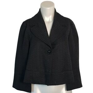 KENNETH COLE BLACK‎ JACQUARD CROPPED JACKET